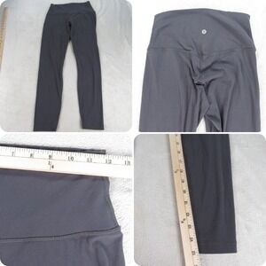 Lululemon Leggings Womens 2 Gray Stretch Wide Waistband Pull On Cropped Yoga‎